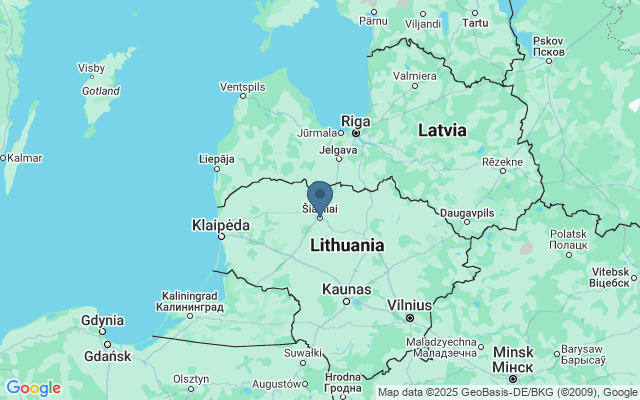 Kaart met locatie Kruis-heuvel van Siauliai
